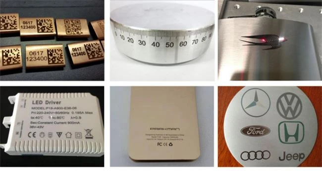 Fiber laser marking sample 