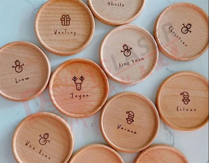 CO2 Laser Engraving Coasters